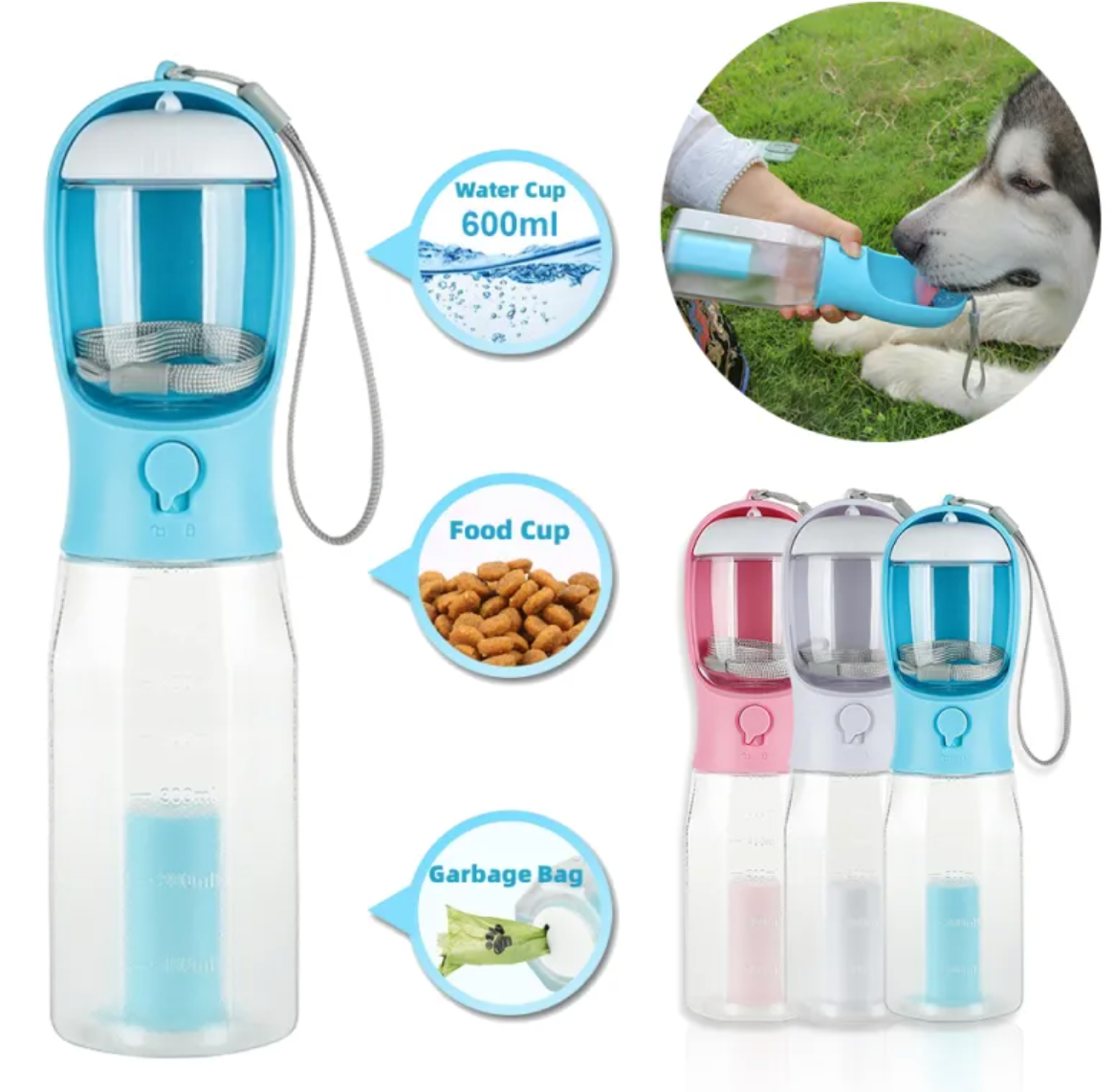 Dear Bark 3-in-1 Walk & Go Bottle
