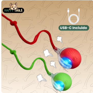 New Dog Interactive Ball Toy, Intelligent Automatic Rolling Balls Toy for Cats and Dogs