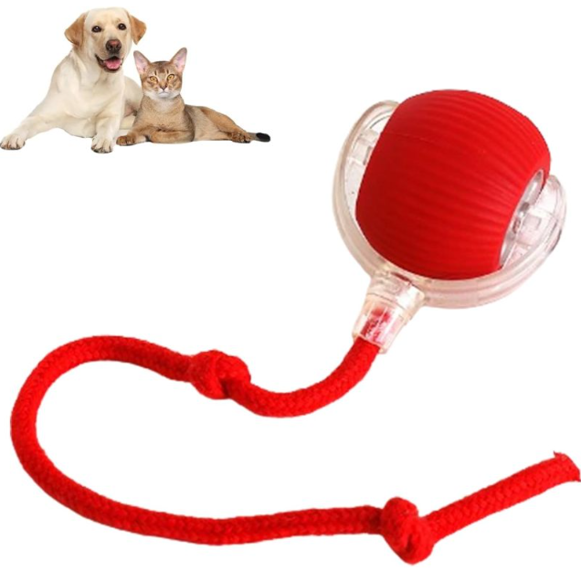 New Dog Interactive Ball Toy, Intelligent Automatic Rolling Balls Toy for Cats and Dogs