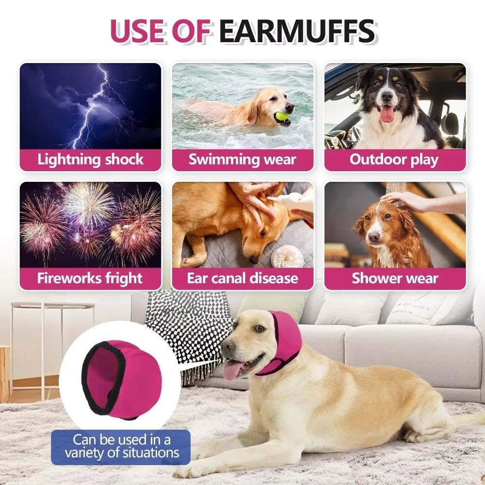 Hearing Protection Dog Calming Earmuff Shock Proof Waterproof Dog Soothing Headcover Noise Reduction Dog Earmuffs