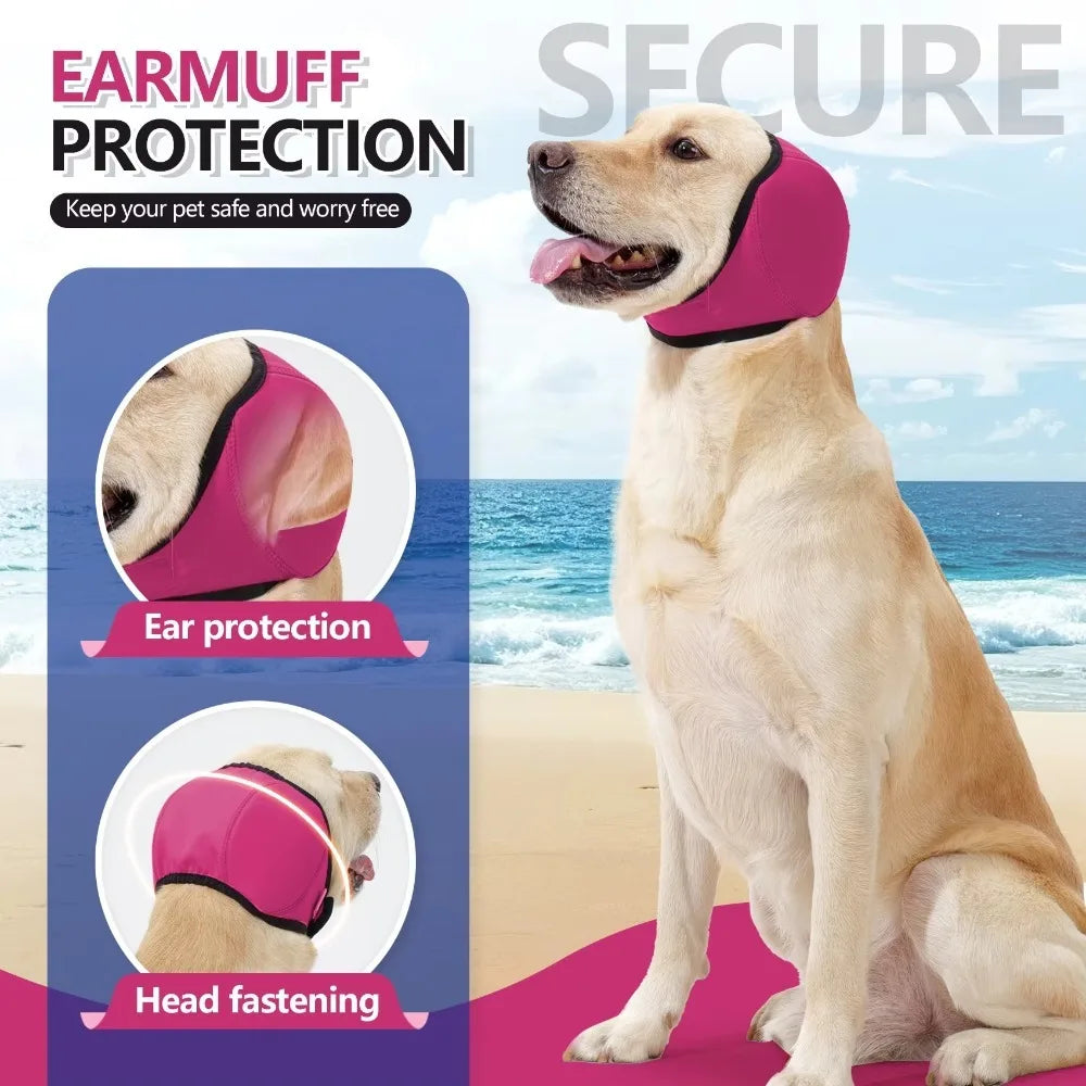 Hearing Protection Dog Calming Earmuff Shock Proof Waterproof Dog Soothing Headcover Noise Reduction Dog Earmuffs