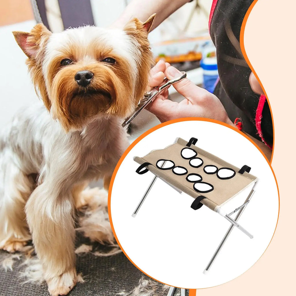 Pet Grooming Hammock Foldable Dog Grooming Table Hammock Helper Hanging Harness Cat Bathing Bed Frame for Picking Ears Home