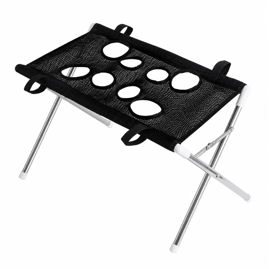 Dear Bark pet grooming hammock stand in black with quick-dry mesh