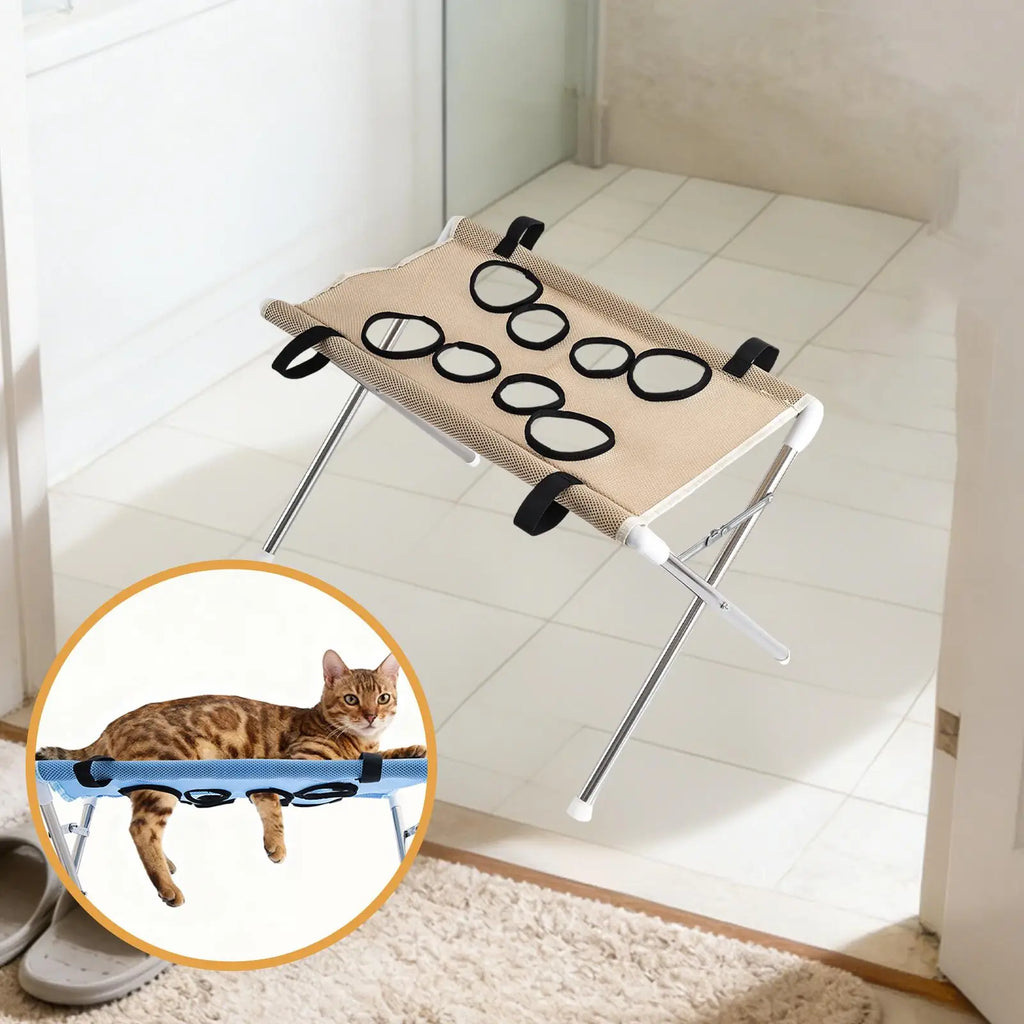 Pet Grooming Hammock Foldable Dog Grooming Table Hammock Helper Hanging Harness Cat Bathing Bed Frame for Picking Ears Home
