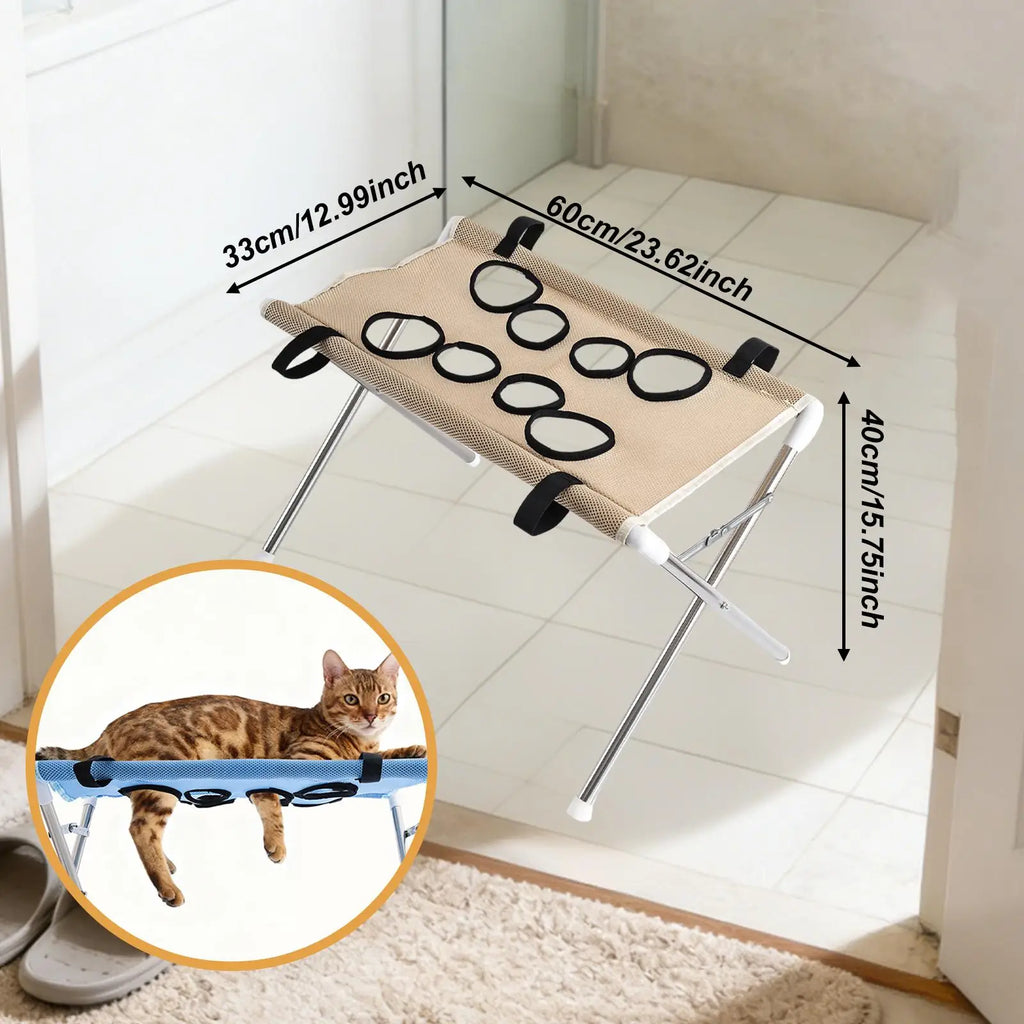Pet Grooming Hammock Foldable Dog Grooming Table Hammock Helper Hanging Harness Cat Bathing Bed Frame for Picking Ears Home