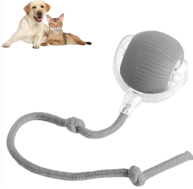 New Dog Interactive Ball Toy, Intelligent Automatic Rolling Balls Toy for Cats and Dogs