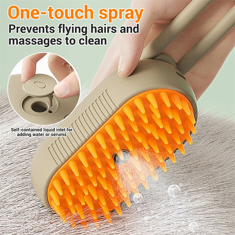Dear Bark Steam Grooming Brush — 3-in-1 Detangle, Massage & Clean