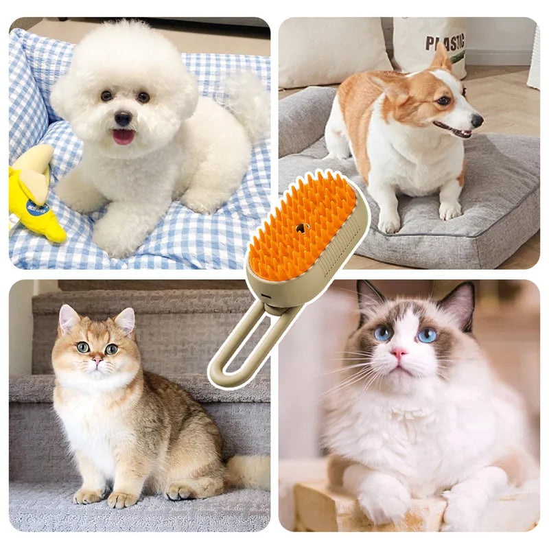 Dear Bark Steam Grooming Brush — 3-in-1 Detangle, Massage & Clean